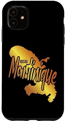 972 Martinique - Cadeau Souvenir design Carte géographique Coque pour iPhone 11
