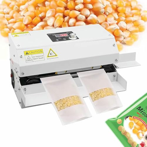 VYUJHNBG Macchina di Tenuta Automatica, Macchina per Guarnitore A Fascia Continua, Sigillante per Sacchetti di Snack Elettrico, per Biscotti, Piccoli Negozi