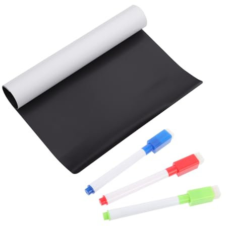 jojofuny 1 Satz Whiteboard Magnetisch mit Abwischbaren Markern Magnetische Kühlschranktafel für Persönliche Notizen Monatskalender und Kreative Planungen im Haushalt oder Büro