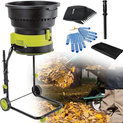 Cordless Electric Leaf Mulcher and Shredder, High 8000 RPM Speed with 17:1 Shredding Efficiency, Adjustable for Easy Lawn and Garden Maintenance