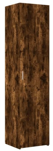 ULUYYUC Vetrinetta Soggiorno Mobile Cucina Salvaspazio Mobiletto da Esterno Mobile Basso Soggiorno - Credenza Rovere Fumo 45x42,5x185 cm in Legno Multistrato per Bagno Camera Da Letto Ingresso