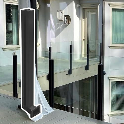 Poteaux de balustrade en verre robustes avec pinces de montage – Kit complet pour clôtures de piscine sécurisées et élégantes, marches extérieures, villas balcons et escaliers