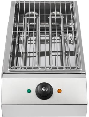 MJMLUCK Barbecue Elettrico da banco da 1800 W, per Uso Commerciale e Domestico, in Acciaio Inox, Senza Fumo, Portatile, per Picnic all'aperto, da 122 °F a 572 °F, per Hamburger, Pesce, bistecche