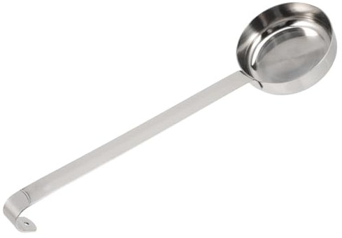 Luxshiny Cuillère Acier Inoxydable Louche à Sauce Plate à Long Manche Cuillère à Tartiner Multifonctionnelle