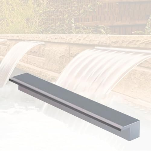 Kit con lama a cascata, 30 cm, in acciaio inox, fontana per piscina, per interni ed esterni, decorazione con connettore incluso, design elegante