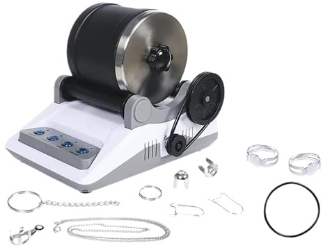 WAFOHSR Gobelet À Roche Électrique, Machine À Roche Jouet De Bricolage avec Pierres Précieuses Brutes, Grains De Polissage for Enfants Et Adultes, Machine À Polir Facile à Utiliser