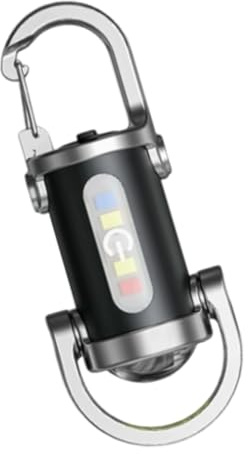 yakermur Mini Torcia Elettrica Portachiavi LED Impermeabile Con Batteria Ricaricabile Integrata E Caricatore Esterno Torcia Tattica Potente Ricaricabile USB-C, Tasca Sopravvivenza