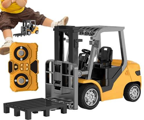 Juguete Excavadora – ABS | Excavadora De Control Remoto | Vehículo De Construcción De Simulación De Montacargas | Juguete Interactivo De Ingeniería Para Niños, Juego De Simulación De Construcción De A