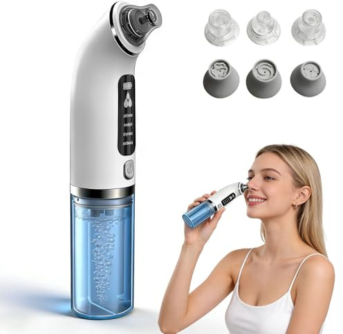 Succionador de Puntos Negros, SGZIOO Limpiador de Poros Facial Profesiona con 6 Cabezales, 4 Modos Electrico Succionador de Poros, Eliminación de Puntos Negros,Acné y Espinillas para Todo Tipo de Piel