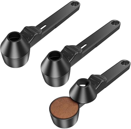 3 PCS Funnel Scoop, Scoop Funnel, Easy to Use, Smooth Sliding, Suitable for Ground Coffees, Coffee Beans, for Coffee Lovers and Daily Coffees Making Needs
