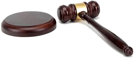 Richterhammer e blocco di risonanza in legno martello d'asta set giudice martello con base per giudici, avvocati, riunioni, vendita all'asta e regali