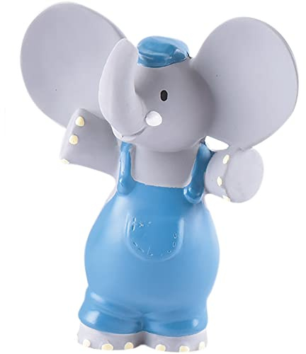 Tikiri 8578313 - Naturkautschuk Quietschfigur Alvin, Elefant, Spielzeug für Babys und Kinder ab 0+ Monaten, 16cm