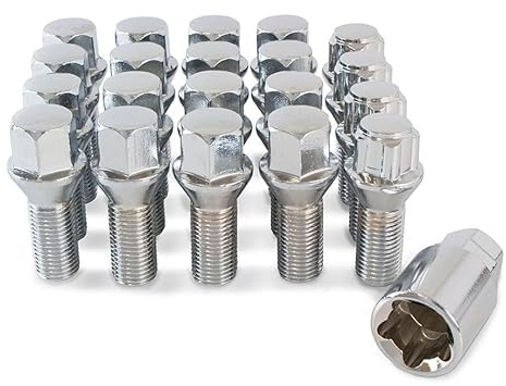 16 x Wheel Bolts & 4 x Locking Nuts for VW Transporter Aftermarket Alloys