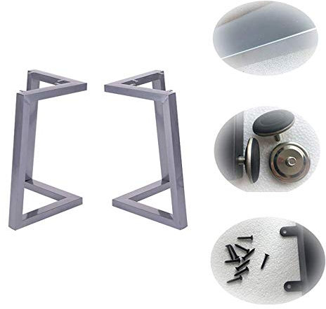 Furniture legs 72cm Height Tischgestell 2er-Set, V-Form schmiedeeiserne Metallbeine für Moderne industrielle DIY, Schwarze Schwerlast Schreibtischbeine