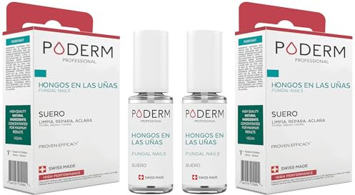 PODERM - LOT 2 PRODUITS | MYCOSE ONGLE TRAITEMENT 2en1 | Aux plantes exceptionnelles puissantes purifiantes et réparatrices | Soin professionnel pied/main | Facile & rapide | Swiss Made