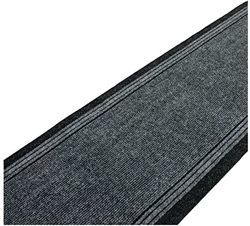 SrS Rugs® Sydney Long Carpet Runner - Heavy-Duty - Stain-Resistant - Absorbent - Non-Slip Rubber Backed - Strong - Industrial Grade - Tough Mat for Hall and Stairs (Grey, Length: 3' (67 x 91 cm))