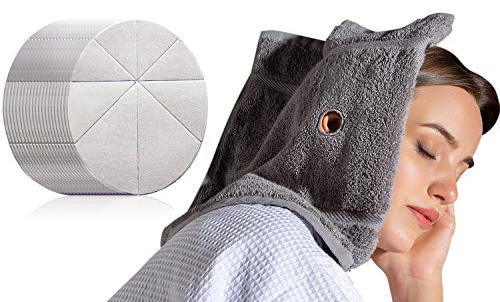 4 Ear Candling Treatment Towels with 20 pcs Ear Candling Protective Discs, Gray. Please Note, Ear Candles not Included