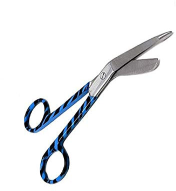 Lister Ciseaux de pansement 14 cm avec revêtement coloré Bleu clair