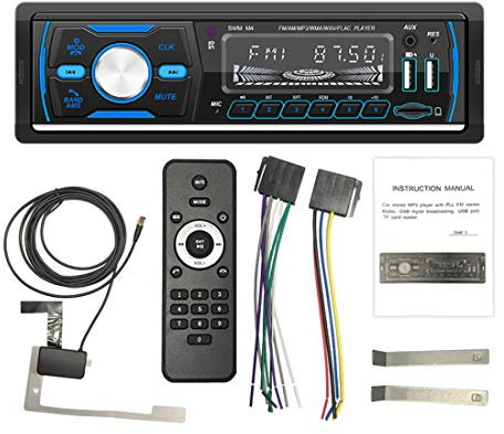NC 1 Din autoradio Bluetooth stéréo Voiture multimédia Lecteur MP3 USB AUX FM AM RDS Dab récepteur Radio Carte TF dans l'unité de tête de Tableau de Bord