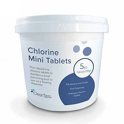 ClearSpa 20g Chlorine Tablets 5kg - Suitable for Hot Tub, Spa and Swimming Pool Treatment