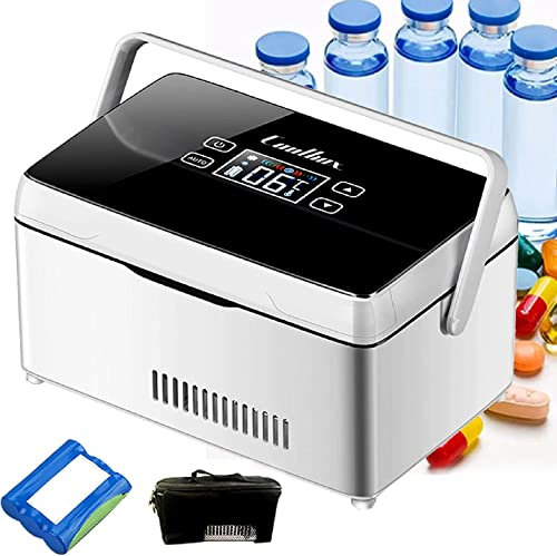 HSRG Frigorifero Portatile per Insulina per Medicinali, Contenitore per Frigorifero per Medicinali da Viaggio con Display LCD, Mantenere L'insulina alla Temperatura Adatta