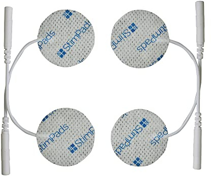 StimPads EMS & TENS Elektroden Pads – 4 Stück Ø32 mm mit 2 mm PIN-Anschluss – Langlebige & Wiederverwendbare Klebeelektroden – Gute Haftung & Leitfähigkeit – Zertifiziertes Medizinprodukt von Motron