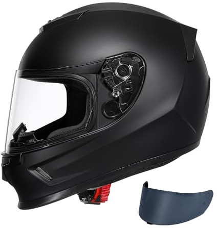 TRIANGLE Kids Motorcycle Helmets Youth Full Face Helmet Lightweight with 2 Visors DOT Approved