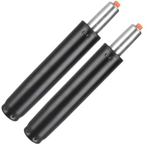 YOUNTHYE 2 Stück Gasdruckfeder Bürostuhl 310-455 mm | Gasfeder Ersatzteil für Drehstuhl, Chefsessel, Hocker und Schreibtischstuhl, höhenverstellbarer Gaslift bis 450 kg Schwarz