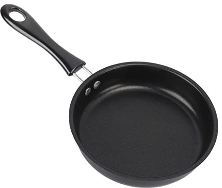 Mini Frying Pan for One Egg, 5.5 Inch 14cm Small Stainless Steel Nonstick Egg Frying Pan, Portable Camping Cooking Omelet Skillet Pan for Gas Stove Induction Hob(14cm)