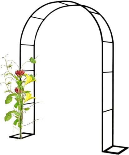 SEVSO Rosenbogen Hochzeitsbogen Gartenbogen Rankhilfe Torbogen Pergola Aus Metall Stabil Wetterfest 180Cm 160Cm 140Cm 120Cm Breit Rosenbogen Aus Edelstahl,Weiß,W3M*H2.2M