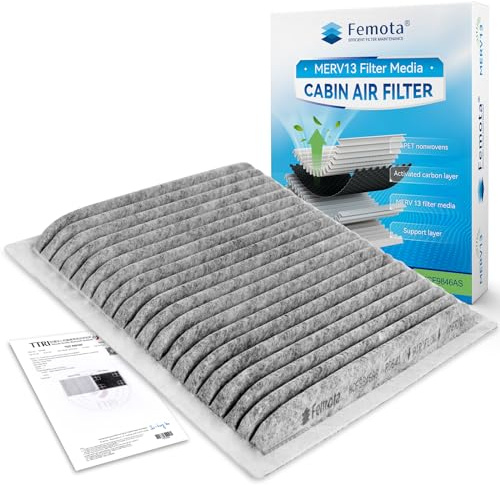 Femota Certified MERV 13 Cabin Air Filter with Activated Carbon, CF9846A for Mazda MPV, Mitsubishi Endeavor/Galant, Subaru Legacy/Outback/Tribeca, Toyota 4Runner/Celica/FJ Cruiser/Prius/Sienna.
