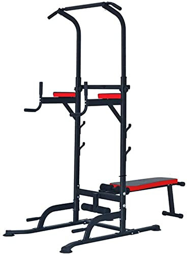 Power Tower als Kraftstation für Heimtraining, Dip-Station, Klimmzugstange, Liegestützgriffe, Ganzkörpertraining, Power Tower und Gym Tower, verstellbar