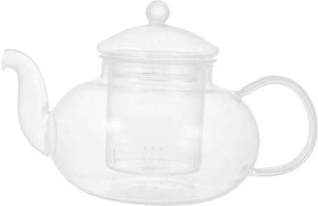 TOPBATHY Glas-teekessel Transparent Mit Filter Wiederverwendbar Glatt Klar Mit Griff Teekanne Aus Glas Durchsichtige Teekanne Glaskessel Für Herd