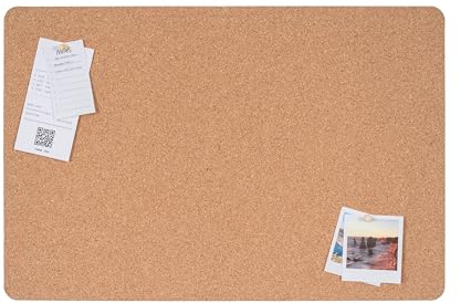 Bi-Office Tableau d'affichage en liège sans cadre 60x40 cm Liège double face EVA noir rectangulaire sans cadre