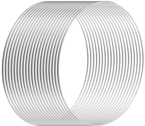 CYEER 20 Stück Metallringe zum Basteln 25CM, Metallring Deko Ringe zum Aufhängen, Metallring Silber für Herstellung Traumfänger Floristik Hochzeitskranz Wandbehang Deko