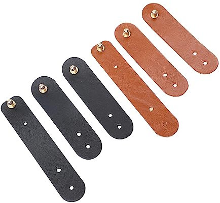Gadpiparty 2sätze Leder-kabelbänder Organizer Leder Kabel Riemen Cord Aufwickler Kabelbinderhalter Für Kopfhörer-usb-kabel Kabelverwaltung Reisen Und Alltag