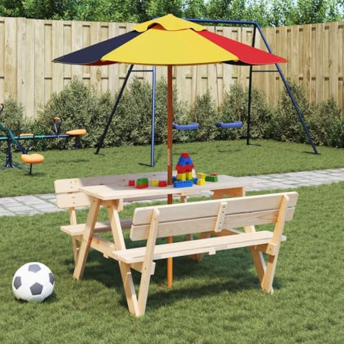 Homgoday Arredo Ombrellone da Giardino per Bambini con Palo in Legno Ø120x140cm,Arredo Ombrellone, Ombrelloni, Ombrellone da Giardino, Ombrelloni da Esterno, Ombrellone Spiaggia TYPE4008989