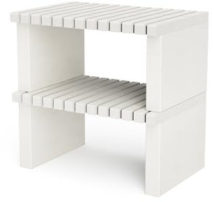 MAESTRO FERRETERO Movelar - Seitenständer des Nazca-Moduls für vorgefertigten Grill (Weiß - 86,5 x 58 x 58 cm) - Verwendung im Freien
