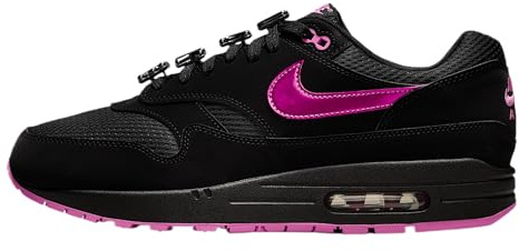 NIKE Air MAX 1 Premium, Sneaker Hombre, Black Playful Pink University Red, 48.5 EU