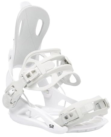 VMDVBNA Fixations Snowboard Fixations de Snowboard à entrée Rapide for Hommes et Femmes – Flatland Freestyle, Carving, débutant à intermédiaire(White)