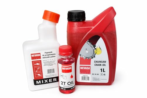 NEVADA Kettensägen-Öl 2er Pack - 2 x 1 Liter - Schmieröl für Motorsägen, Elektrosägen, Kettensägen