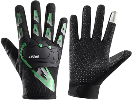 STIM 1 Paar Vollfinger Handschuhe für Herren Damen Atmungsaktive Kletterhandschuhe Grün Einheitsgröße