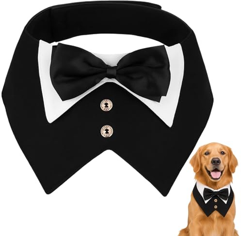1 Stück Fliege Für Hunde L, Hundefliege Hochzeit, Hundehalstuch Elegant, Formelle Fliege Hund Für Große Hunde, Hochzeitsparty, Geburtstag, Ausstellungen