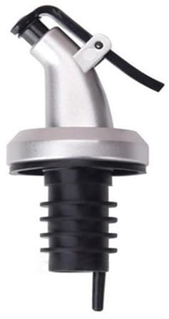 Beccuccio per bottiglia di olio, 8,5 x 3 cm, in acciaio ABS, anti-perdite, controllo del tappo flusso fluido, per cucina, bar, ristorante, caffetteria, cucina, olio d'oliva, aceto, vino