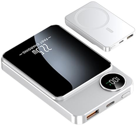 Plateau De Charge Sans Fil,Batterie De Charge Magnétique Rapide | Chargeur Magnétique Rapide 20000mAh - Pour Téléphone Intelligent Ordinateur Tablette PC Portable Montre Connectée Bureau Maison Voyage