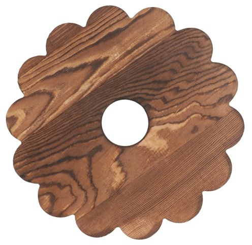TOYANDONA Plateau Rond à roulettes en Bois Massif 20 CM 4 Roues Universelles pour Pots de Fleurs en Intérieur