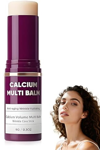 Anti-Aging Kalzium Multi Balsam, Kollagen Falten Reparatur Stick, Tiefe Hydration & Hautbefestigung Balsam Für Augen, Hals & Gesicht(1PC)