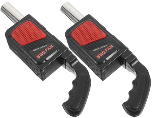 Hemobllo Souffleur D'air Électrique Portable en ABS et Acier Inoxydable pour Barbecue et Grillades Efficaces 2pcs Conception Souffleur Électrique pour Cuisson en Plein Air