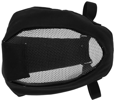 Masque Escrime Intégral de Protection Faciale pour Tir à L'arc | Casque de Sécurité Noir en Acier, Housse de Casque Démontable en Maille Oxford