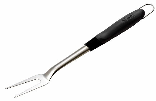 tepro Grillzubehör Grillgabel Comfort aus Edelstahl mit Soft-Touch-Griff